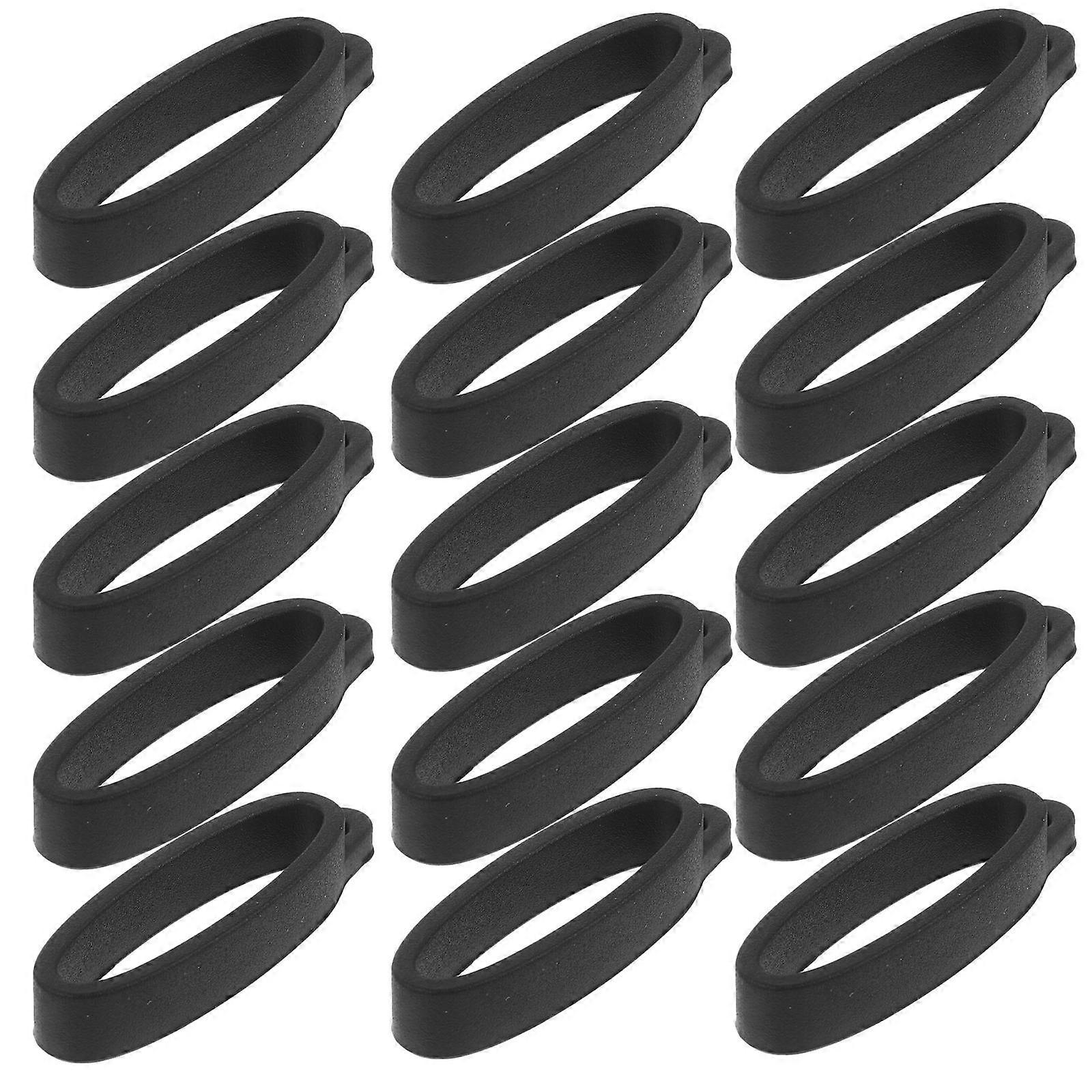 Silicone Hanging Ring Band for Anti-Lost Function 20Pcs Black Durable Gadget