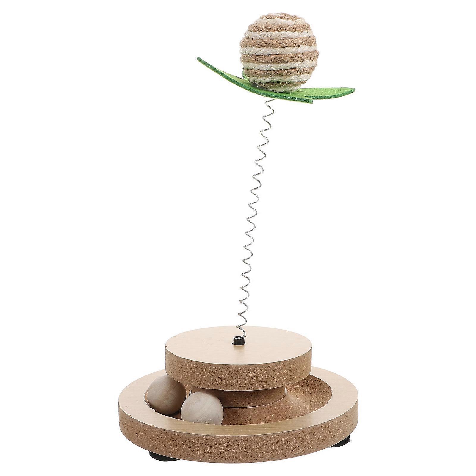 Interactive Sisal Cat Toy Turntable for Active Indoor Play 2Pcs