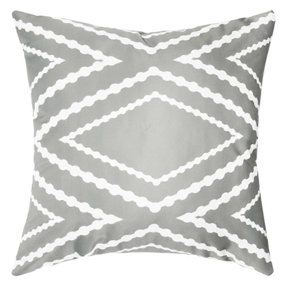 Grey Decorative Sofa Pillowcase for Home Use 2Pcs
