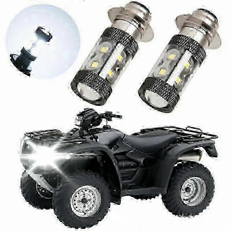 6000K Bright White LED Headlight Bulbs compatible with ATV E-Mark Approved