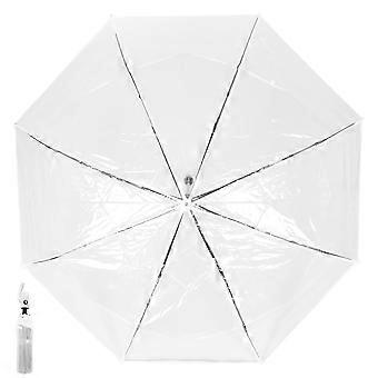 Compact Clear Umbrella for Travel Automatic Folding Umbrella Transparent Umbrella Lightweight Umbrella Portable Umbrella