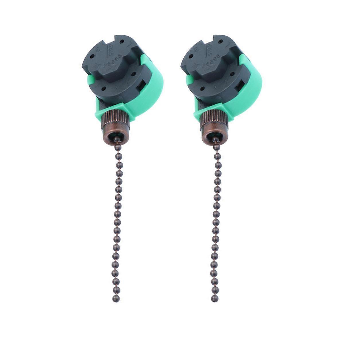 Ceiling Fan Pull Chain Adjustable 3 Speeds Pull Cord in 2Pcs Brown