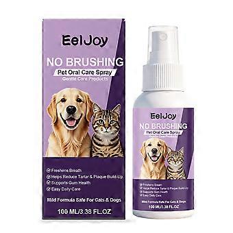Pet Oral Care Spray No Brushing Teeth Cleaner Fresh Breath Tartar Plaque Remover for Dogs & Cats