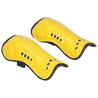 1 Pair Soccer Leg Calf Protective Gear Guard Football Sports Leg Protector Shin Pad compatible with Adults TrainingYellow