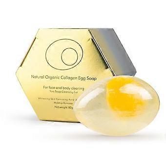 Creative egg-shaped handmade bath soap/facial soap with foaming net/acne treatment/facial skincare