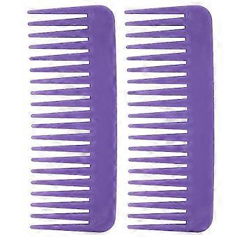 2 Men'S And Women'S Durable Wet Or Dry Hair Combs Women'S Wide Tooth Combs Hair Styling Combs-Purple 26-27