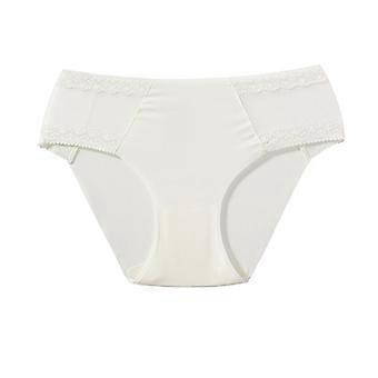 TERMEZY Women's Sexy Low-rise Briefs Mesh & Lace Spliced Panties Solid Color Seamless Breathable Briefs