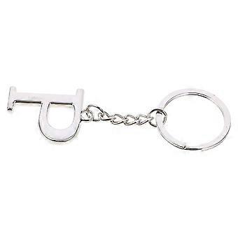 Alfabeto Carta Pingente Keyring Creative Liga Chaveiro Cool Car Keyring Bolsa Telefone Pingente Encantos Presente (P)