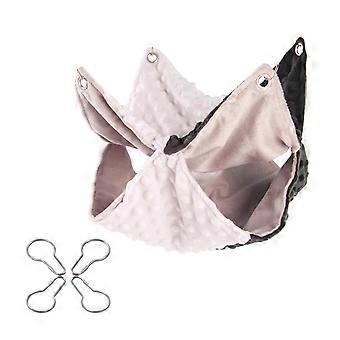 Farfi Hamster Hangmat Dubbellaags Bijtbestendig Comfortabel Soft Touch Niet-krimpend Ademend Hamster Hangmat Papegaai Nestbed Voor Kooi