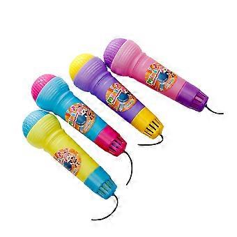 Kids Plastic Microphone Echo Microphone Toy for Playing 4Pcs Cartoon Style