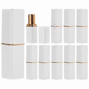 DIY Lip Balm & Gloss, 10Pcs White ABS Refillable Gloss Containers & Lip Balm Tubes