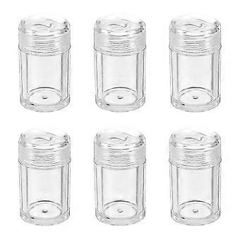 Transparent Loose Powder Bottle Flip-Type for Storage 12Pcs Beauty Containers