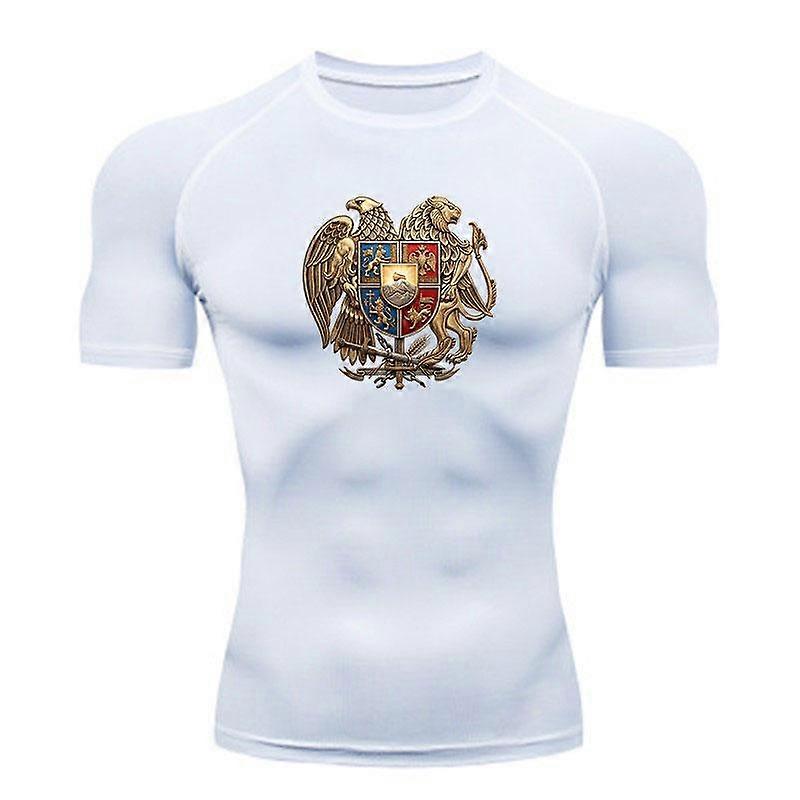 Men's Compression Athletic T-Shirt, Double Headed Eagle Lion