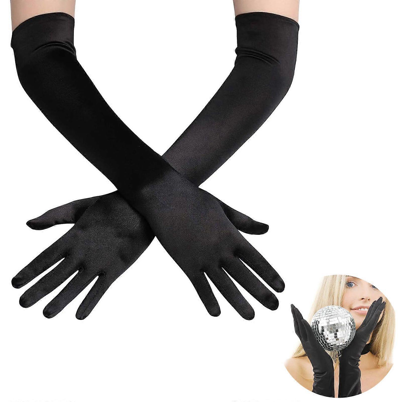Satin Long Formal Evening Gloves