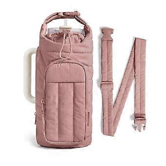 Water-resistant Water Bottle Holder Bag Large Capacity with Strap Carrier Bag Portable Insulating Cup Sleeve for Outdoor Sports