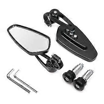 Motorcycle Handlebar Rearview Mirror Aluminum Alloy 22mm Handle Bar Mirror Retro Mirror Electric Motorcycle Parts Accessories