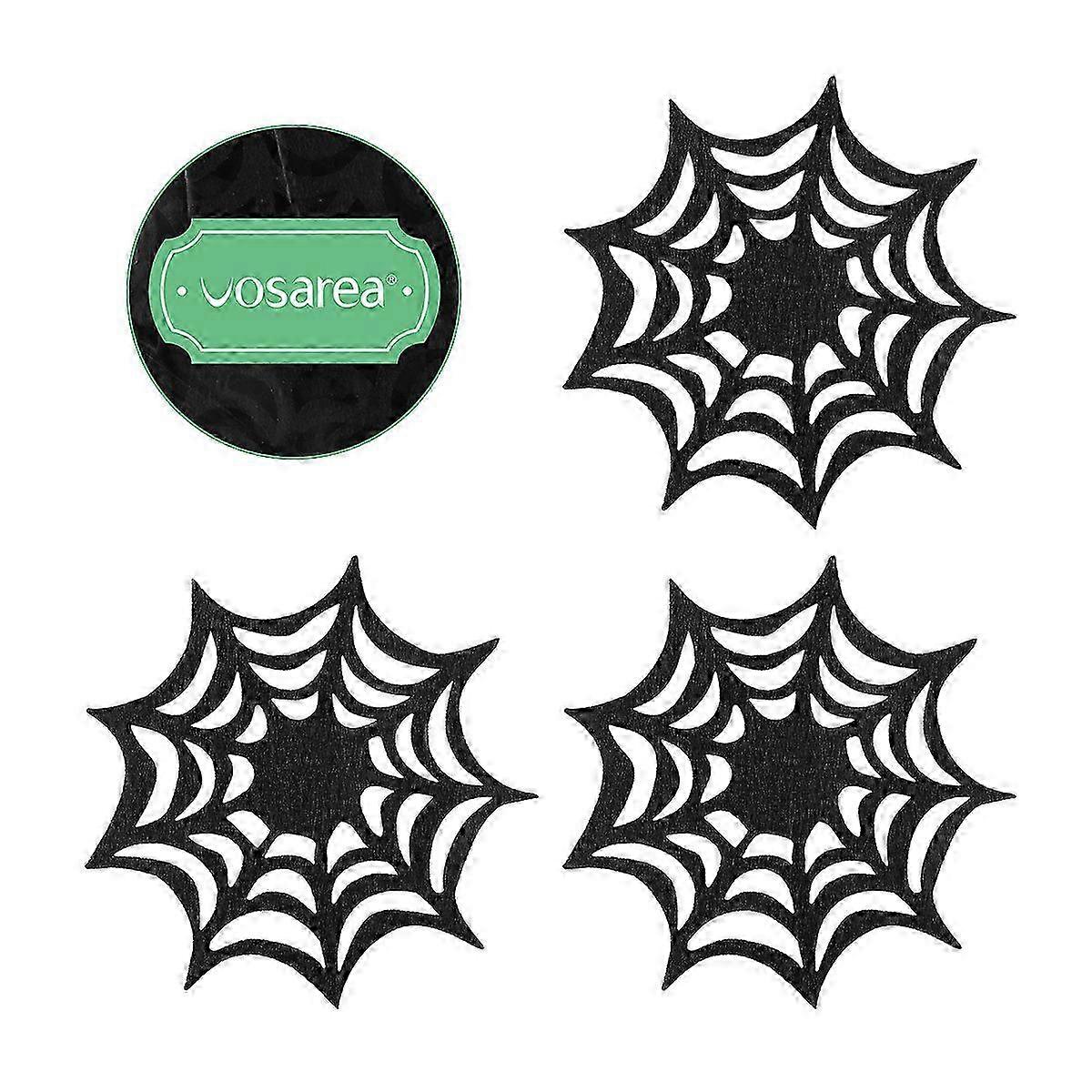 10Pcs Decorative Halloween Placemats Spider Web Pattern