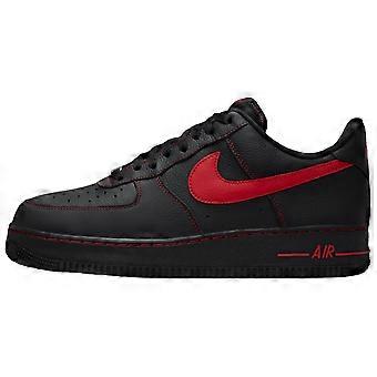 Nike Air Force 1 Breathable Low top Skateboard Shoes Men's Black Red HQ2037-005