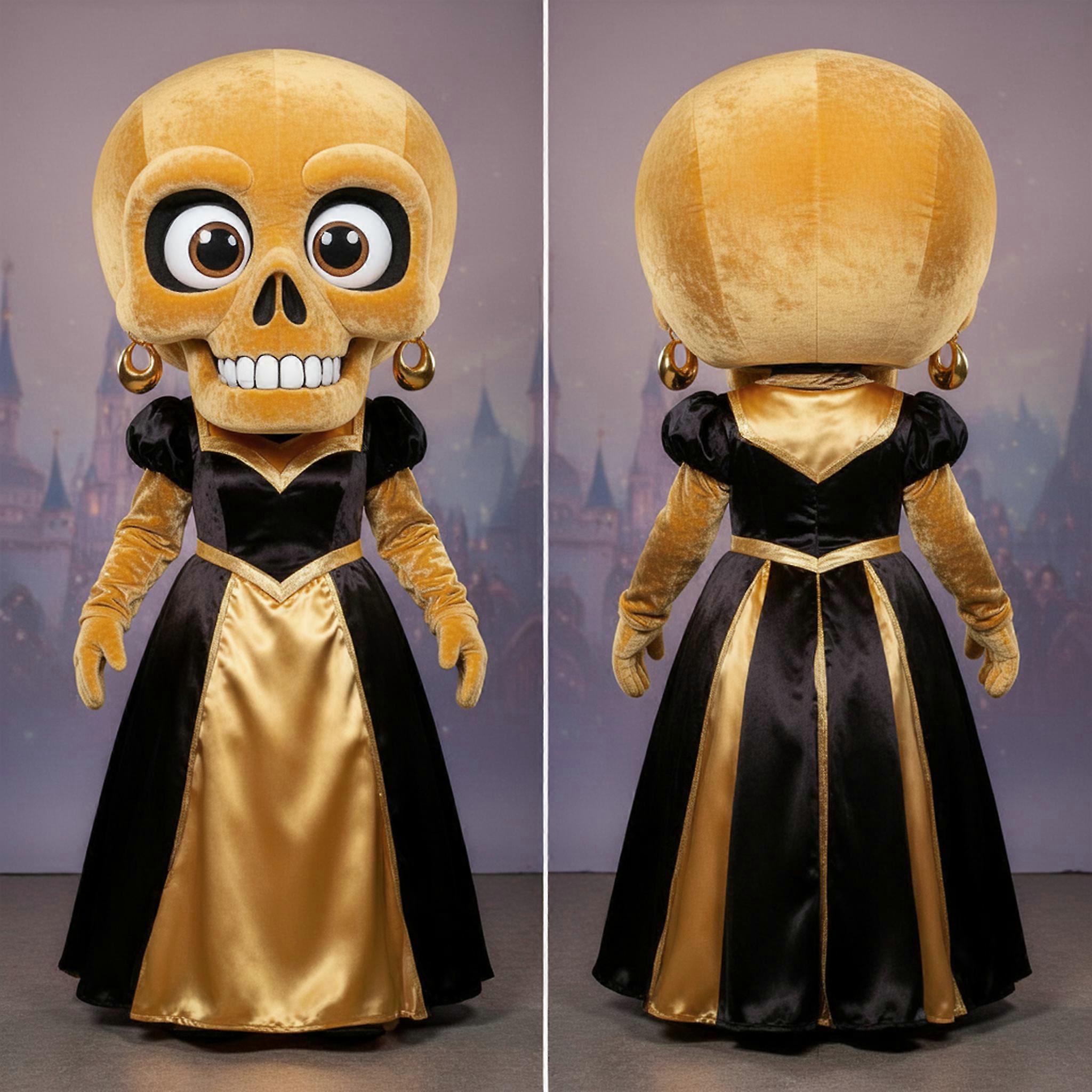 MASTICOT Golden Broad Shouldered Skull Mascot