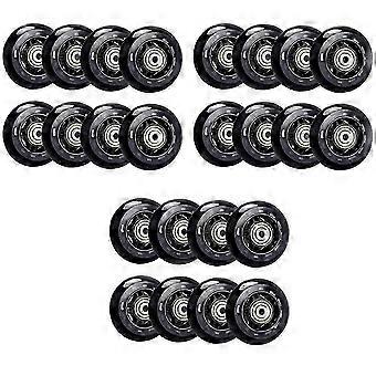 24 Pack Inline Skate Wheels, Indoor/Outdoor Roller Skate Wheels, Replacement Wheels with Bearing 64mm_Esz3