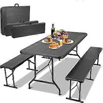 Inklapbare Tafelset - Inklapbare Tafel Met Banken - Opvouwbare Tafel