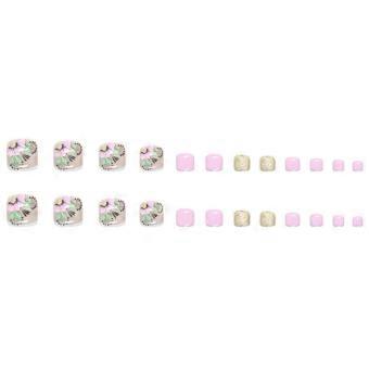 Long-lasting Floral False Toenails Resin