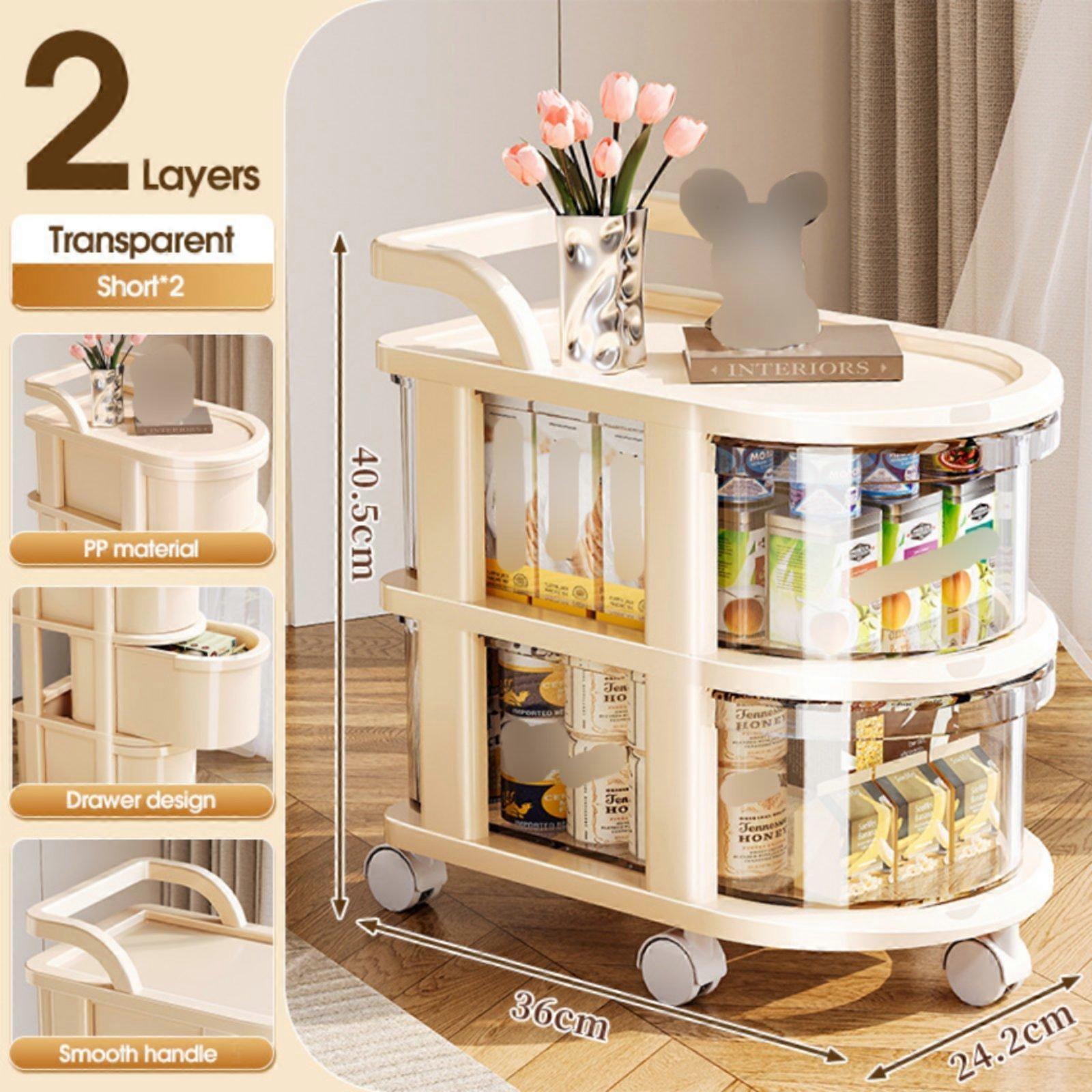 Multi-Layer Storage Cart Universal Wheels Mobile Drawer Cart Multipurpose Mobile