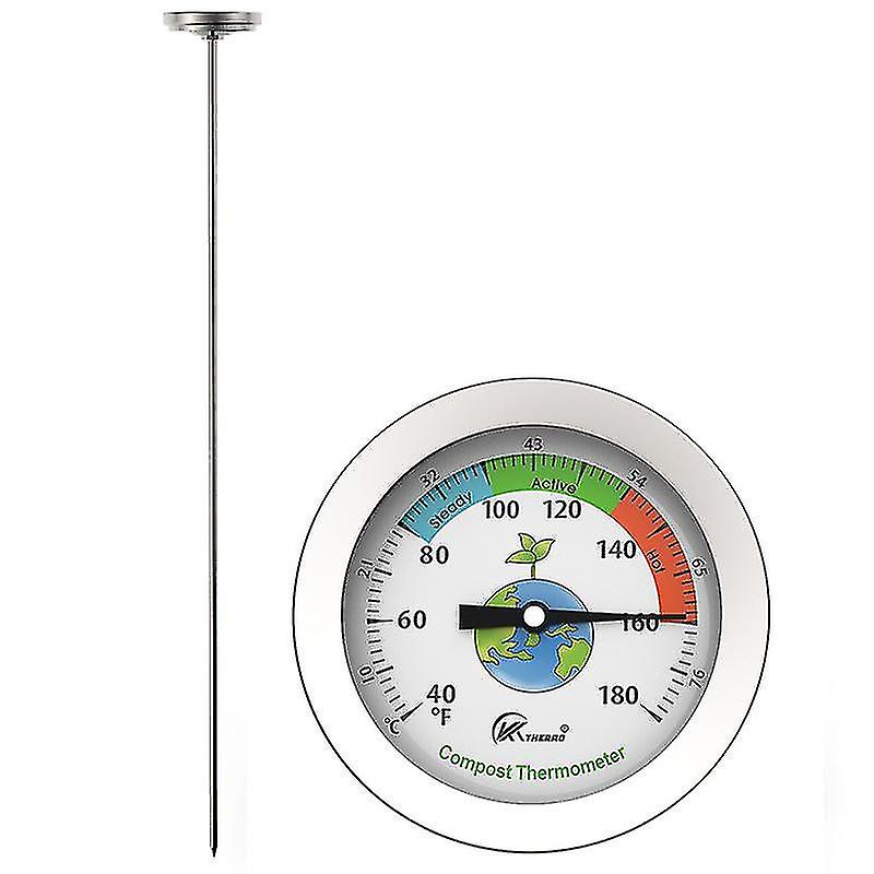 Compost Thermometer Backyard Compost Thermometer Stainless Steel Dial Ideal Composting Soil Thermometer