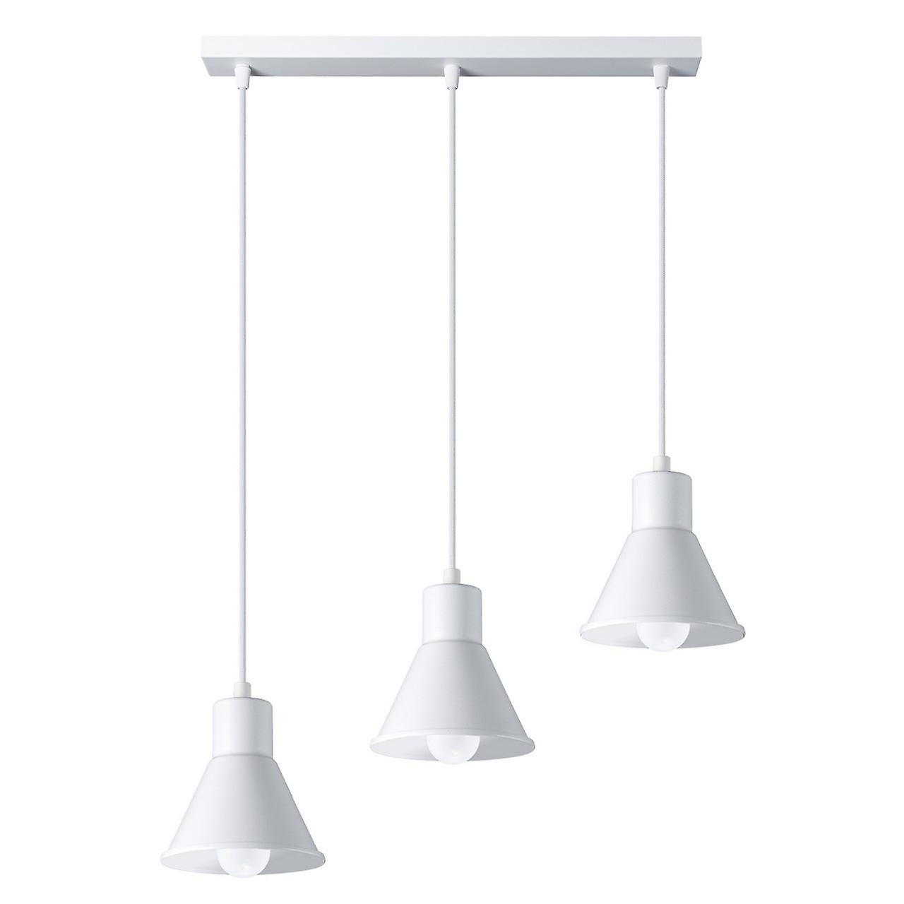 Sollux Taleja Bar Pendant Ceiling Light, White, 3x E27