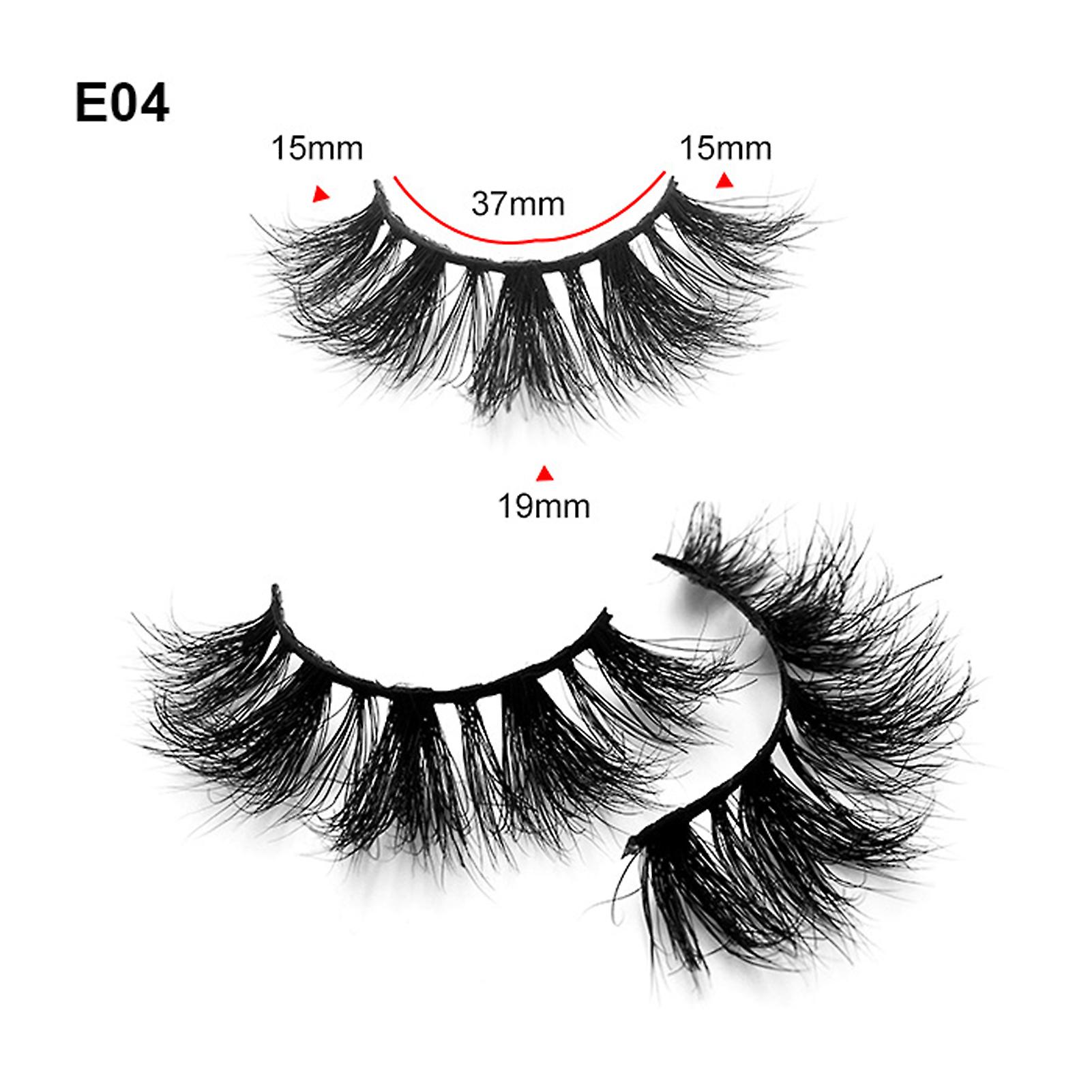 Faux False Eyelashes 20mm Long Dramatic Fluffy Eyelashes Cosplay Makeup Diy Eyelashes