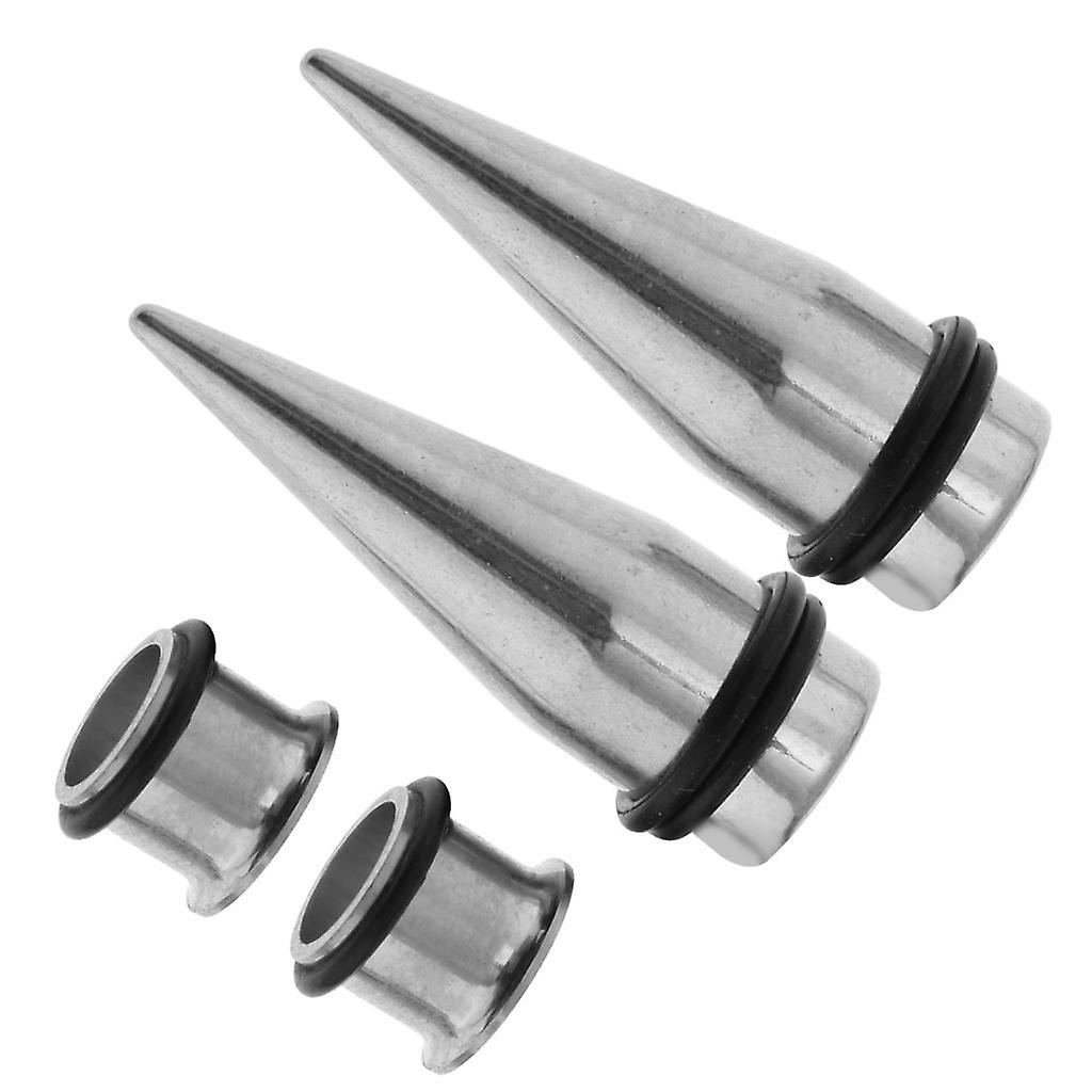 4 stk øremålere stræksæt rustfrit stål flare plug tapper 10mm