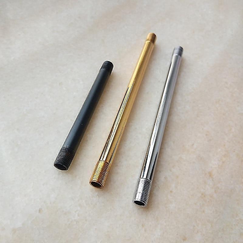 Gold 30cm Straight Connecting Hollow Tube Outer Thread On Both End