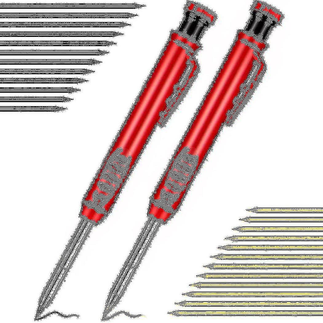 2 Woodworking Pencils With Sharpener, For Wood Floor Marking