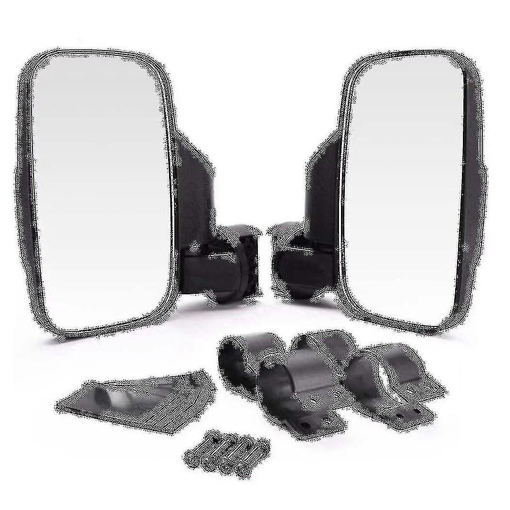 Utv Convex Side View Mirror Set With Shock-proof Rubber Pad