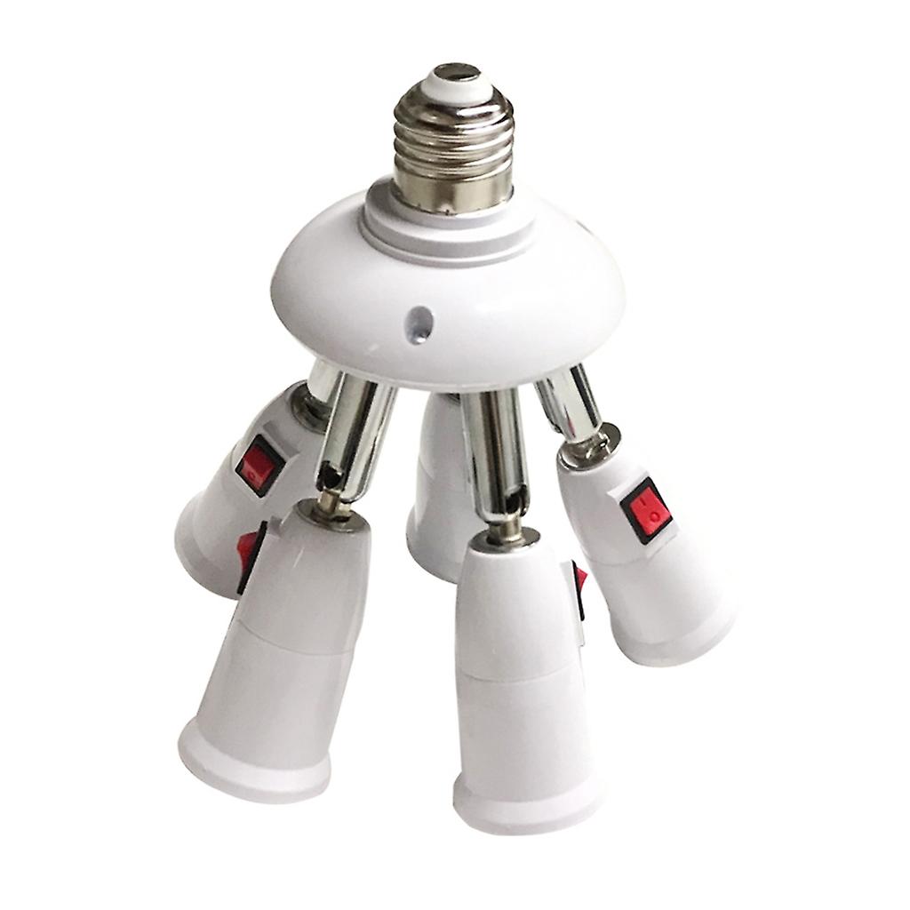 Portalampada a LED 2 in 1/3 in 1/4 in 1/5 in 1 E27 Base Socket Splitter Luce LED