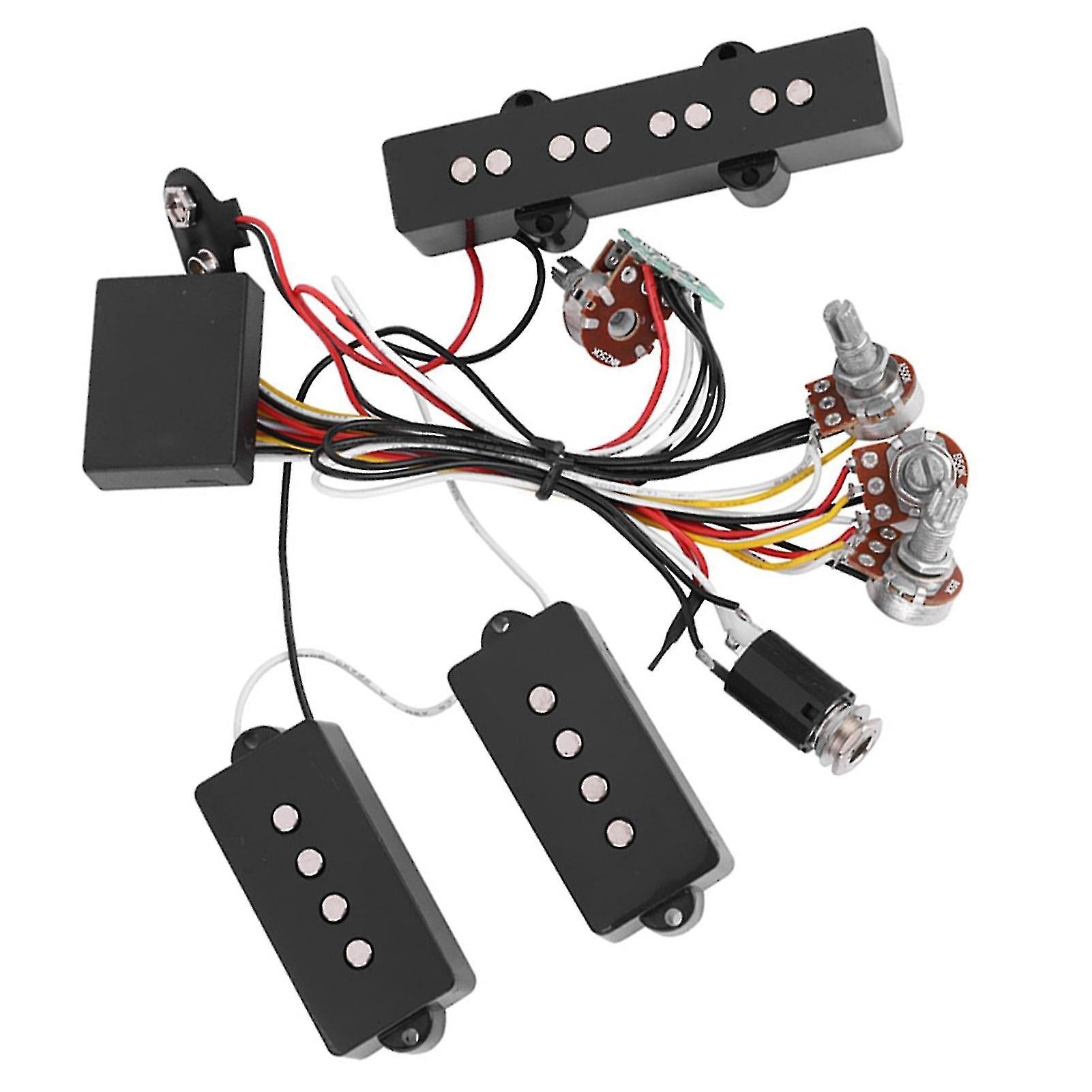 Electric Bass Preamp Wiring Circuit Pickup Replacement Accessory