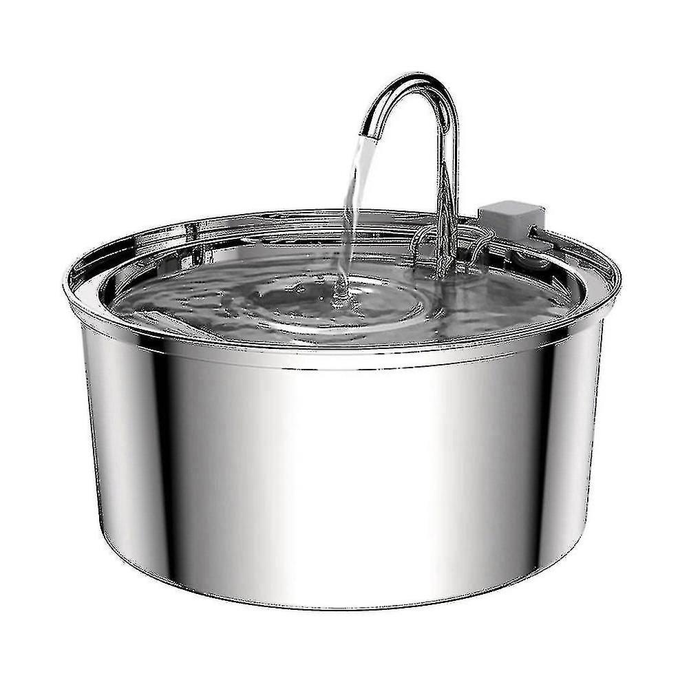 Fontaine d’eau pour chat, 3.2l / 108oz Distributeur automatique d’eau pour chien en acier inoxydable, Ultra-qui(,)