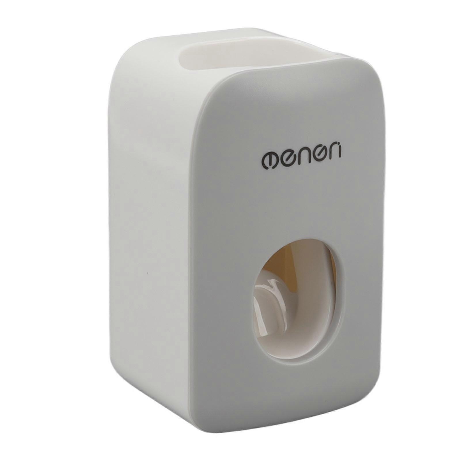 Automatic Toothpaste Dispenser Wall Mounted Adhesive Toothpaste Squeezer Holder for Bathroom Gray