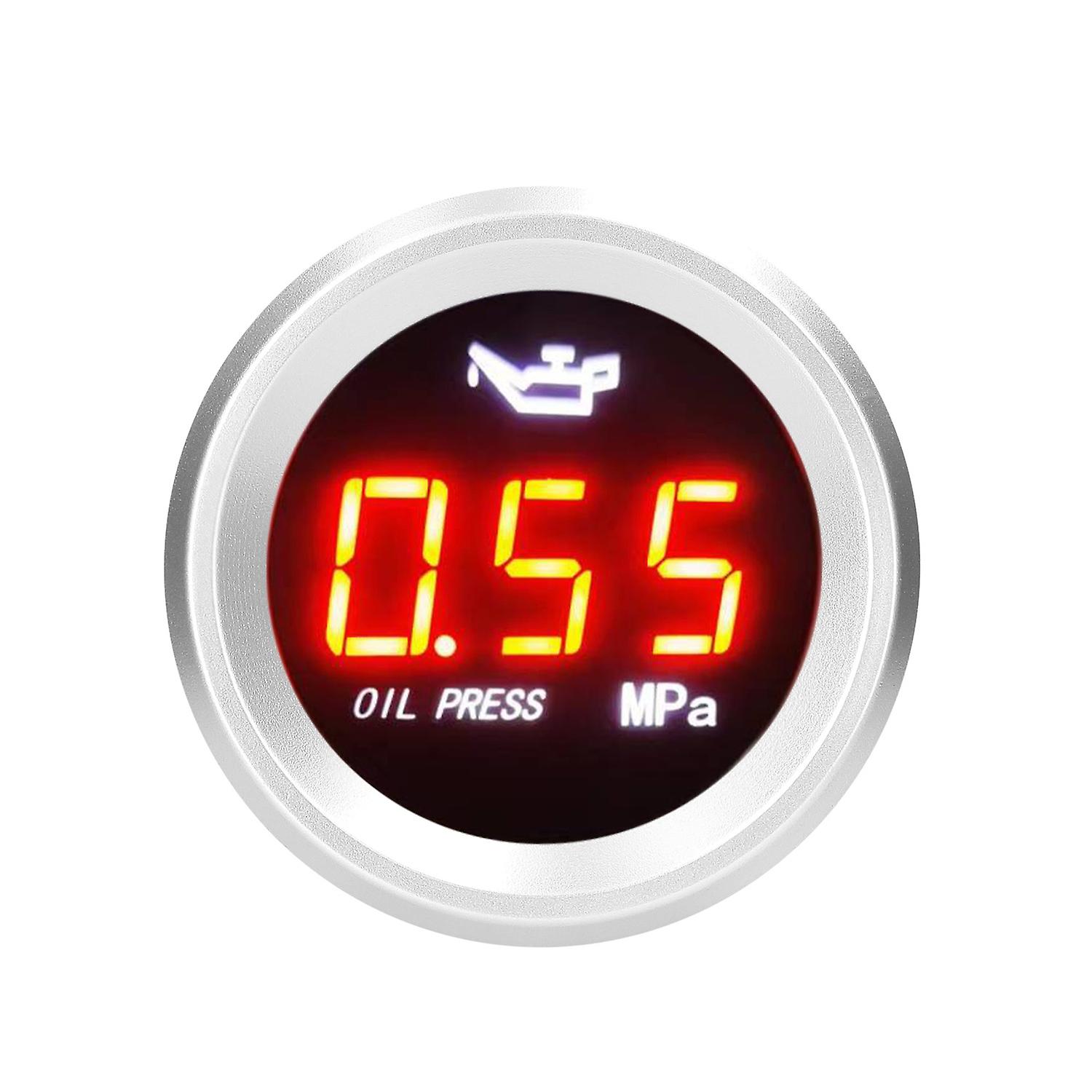 Digital Oil Pressure Gauge with Flashing Alarm 0-1.00MPa Car Engine Oil Pressure Meter Press Sensors