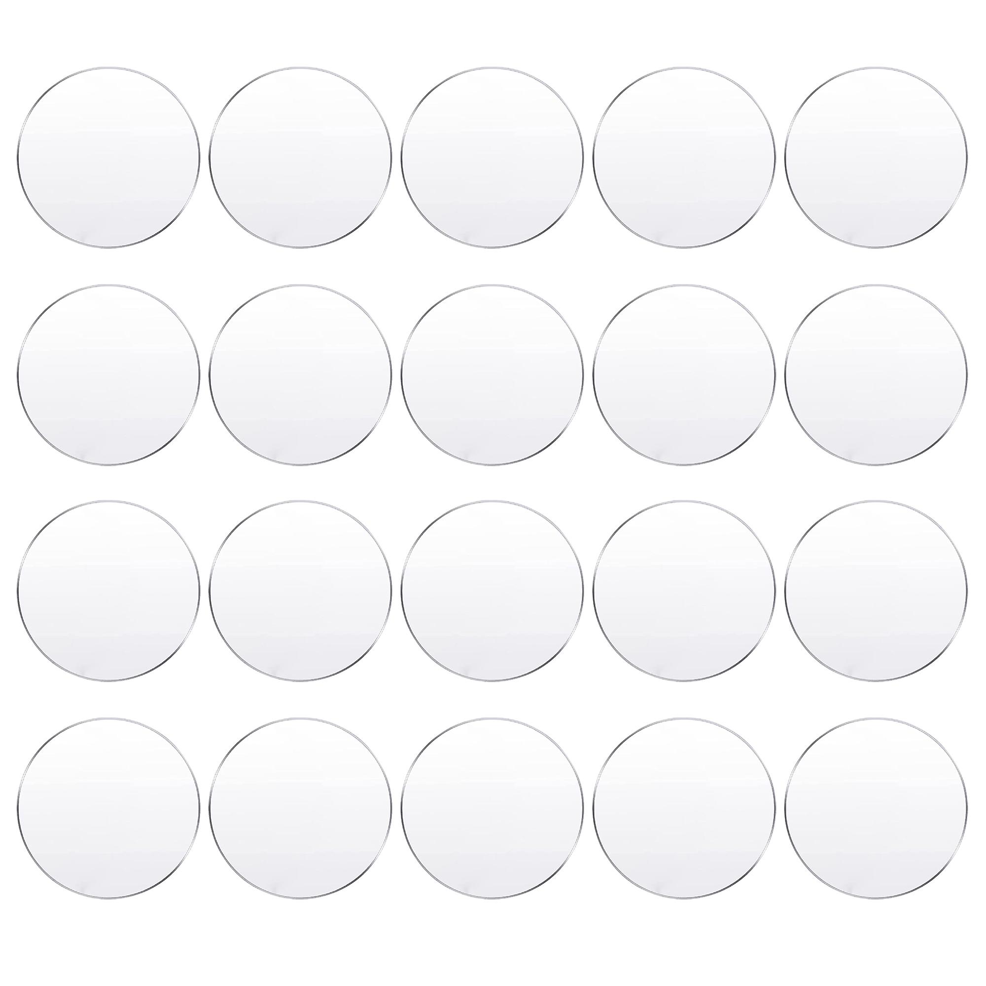 20Pcs Circle Acrylic Sheet for DIY Projects Crafts 0.04Inch Thick 3.94Inch Dia