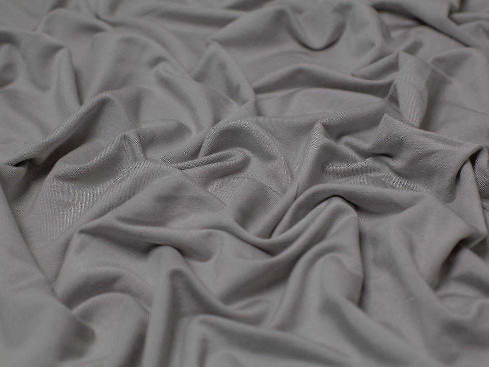 Minerva Modal Loop Back French Terry Stretch Knit Fabric Silver Grey - per metre