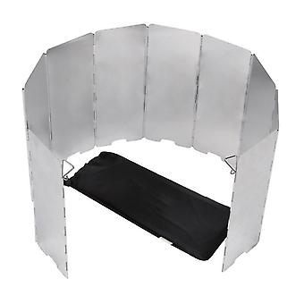 Folding Stove Windscreen 10 Plates Aluminum Camping Cooker Stove