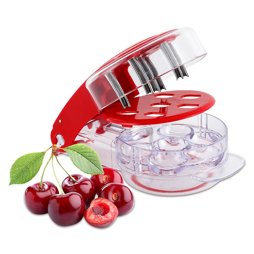 Cherry Pitter Tool Pit Remover Push-pull Six-hole Portable Cherry Core Remover