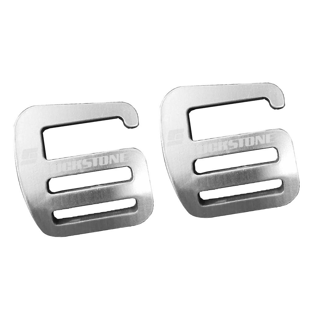 2 Pieces 1 inch G Hook Webbing Buckle for Backpack Strap Webbing 25mm Silver