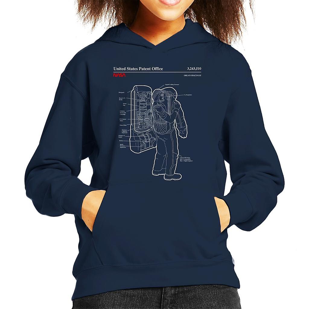 NASA Orlan Spacesuit reppu Blueprint Lasten huppari