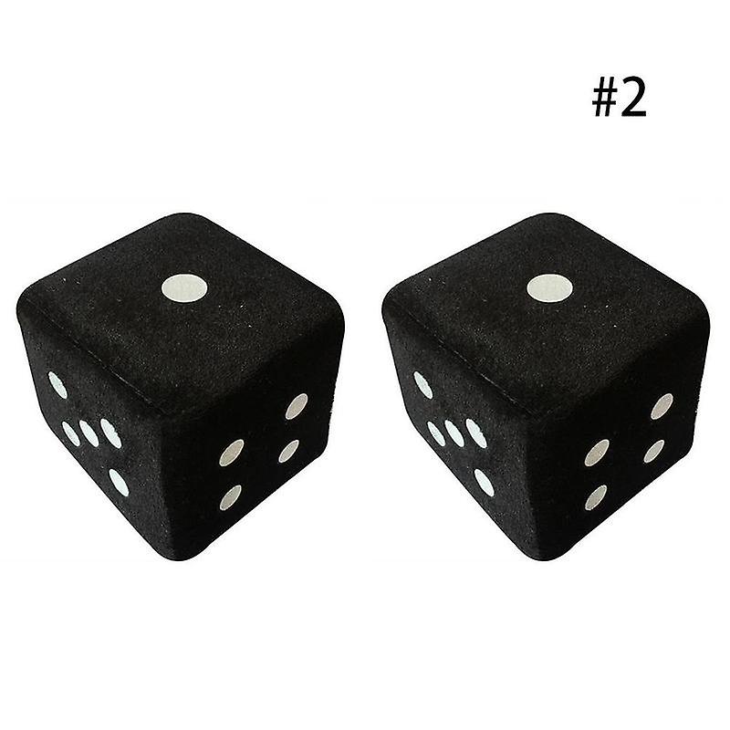 2 X Black Car Soft Spotty Furry Fluffy Hanging Mirror Dice