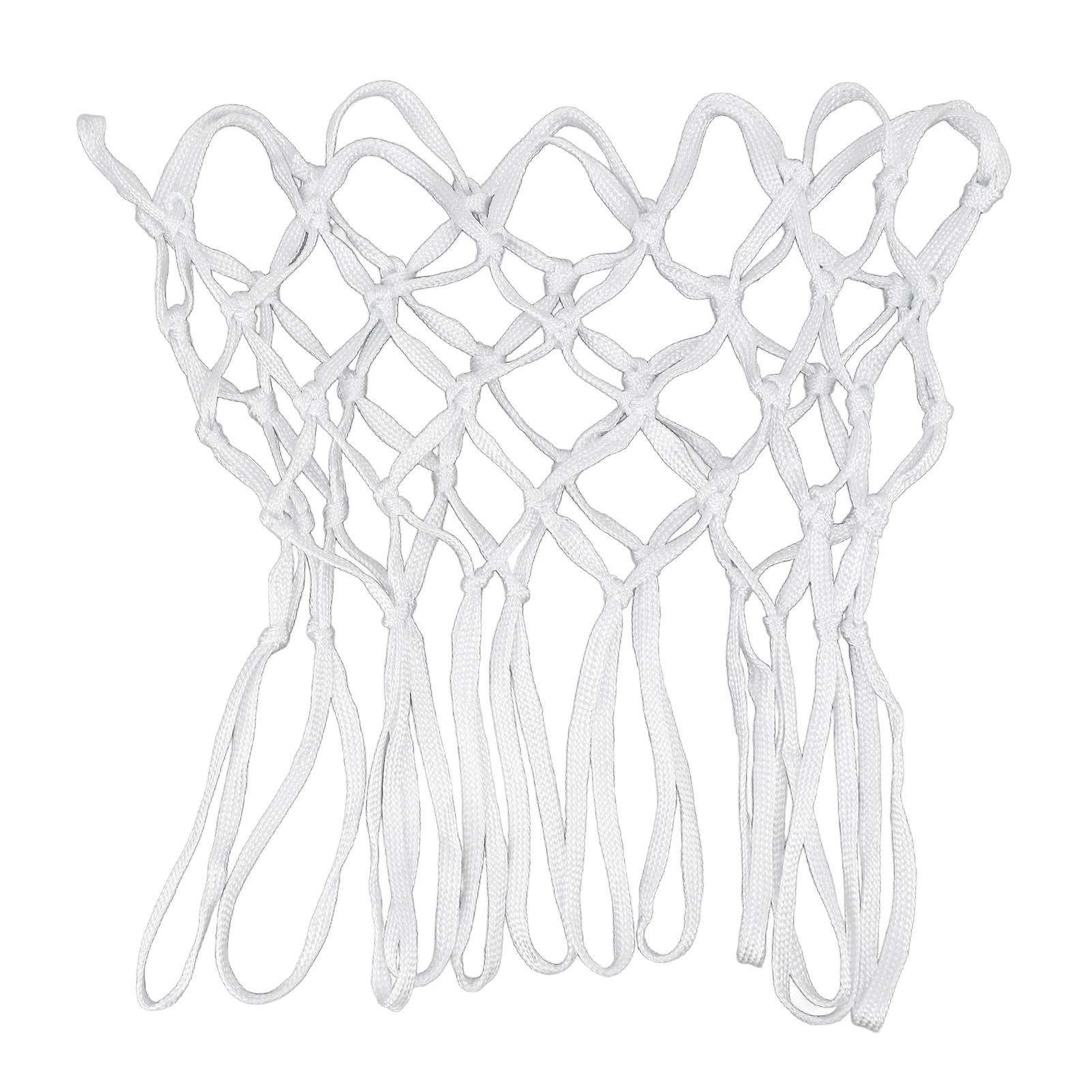 2pcs Durable Basketball Nets Nylon White Universal Heavy Duty Basketball Net Replacement in All Weather for Indoor Outdoor