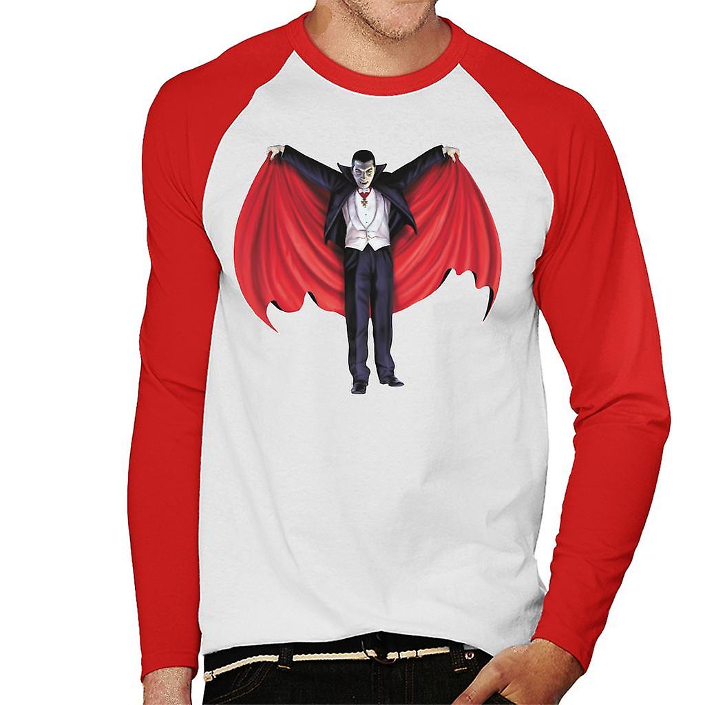 Dracula Cape Full Men's Baseball Long Sleeved T-Shirt