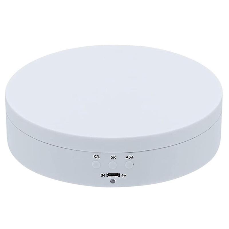 360 درجة موقف دوار للتصوير الفوتوغرافي، طاولة للمجوهرات، أبيض