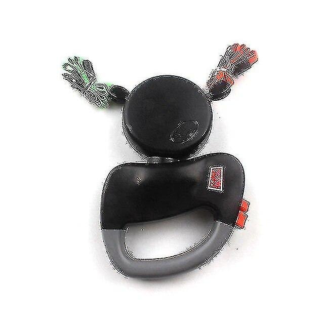 Double-headed pet leash, automatic retractable dog leash, double-headed dog leash (black)